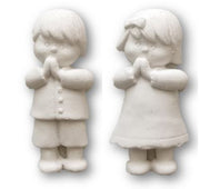 NA030MS - Menino / Menina  Rezar - Molde de Silicone
