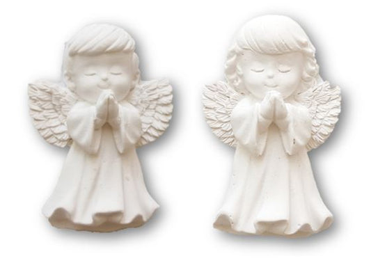 NA031MS - Menino / Menina Anjo Rezar - Molde de Silicone