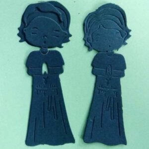 RL033 - Menino e Menina a Rezar - Metal Die Cut