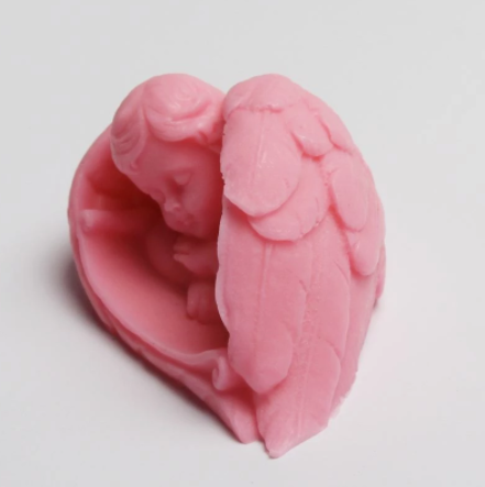 NA045MS - Anjo Asas 3D sabonete molde de silicone