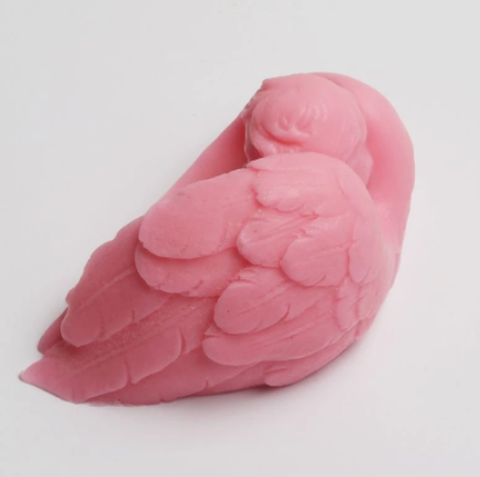 NA045MS - Anjo Asas 3D sabonete molde de silicone