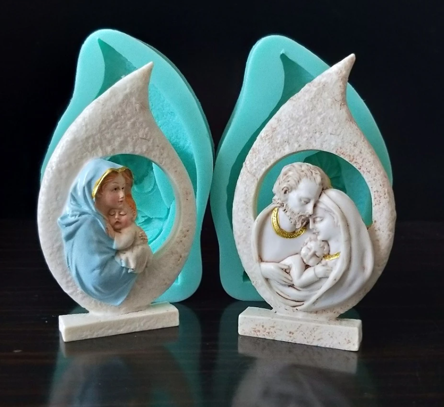 NA055MS -Sagrada Familia / Mãe e Filho, Religioso - molde de silicone
