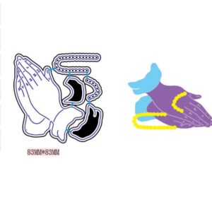 RL063 - Set Mão + Terço - Metal Die Cut