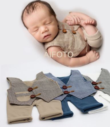 RN005 – Azul – Recém-nascidos fotografia roupas adereços bebê menino