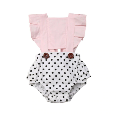 RN015 – 3 m bebê recém-nascido meninas sem costas macacão bodysuit roupas de verão