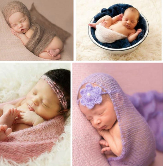 RN007-Adereços fotografia envoltório do bebê recém-nascido Acessórios