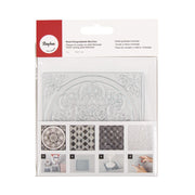 Rayher 36094000 Mandala de placa de derramamento de alívio 11x11cm, aba-saco 1pç