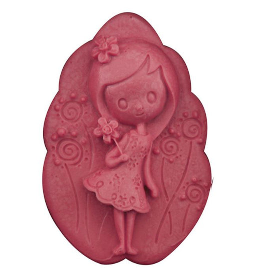 S001MS - Folha menina 3 D sabão / sobremesas