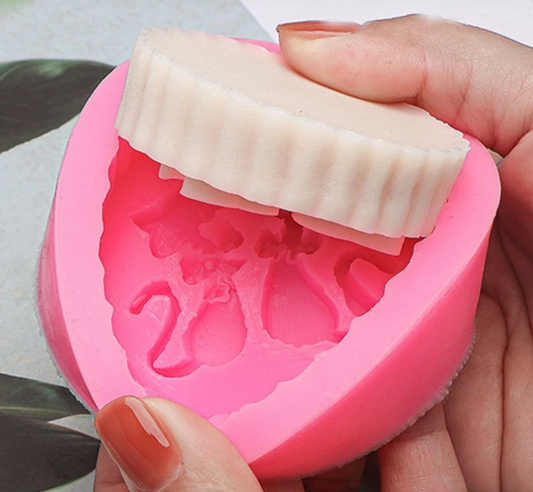 S007MS - Sabonete Redondo Gatos Amor Sabão / Gesso/ Sobremesas