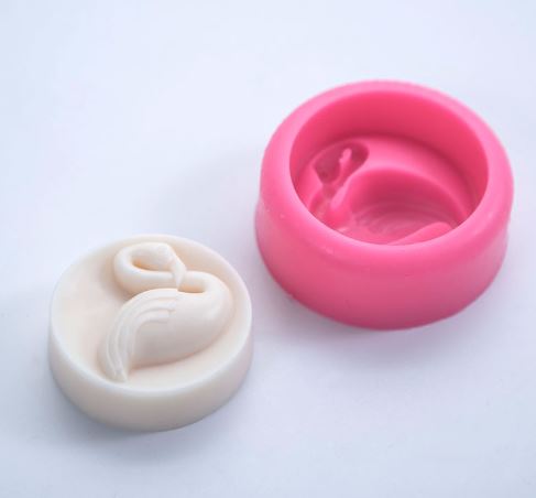 S008MS- Sabonete Redondo Flamingo Sabão / Gesso/ Sobremesas