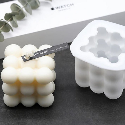 V005MS Molde -Velas -Forma geométrico cubo Bolas -Médio