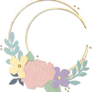 Sizzix 665080 - Lua Crescente + Flores - Metal Die Cut