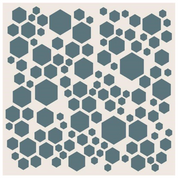 ST001 – Stencil  – Losango, Hexágonos, Flor de Lis