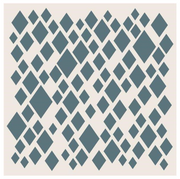 ST001 – Stencil  – Losango, Hexágonos, Flor de Lis