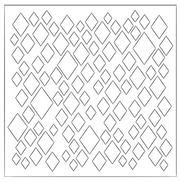 ST001 – Stencil  – Losango, Hexágonos, Flor de Lis