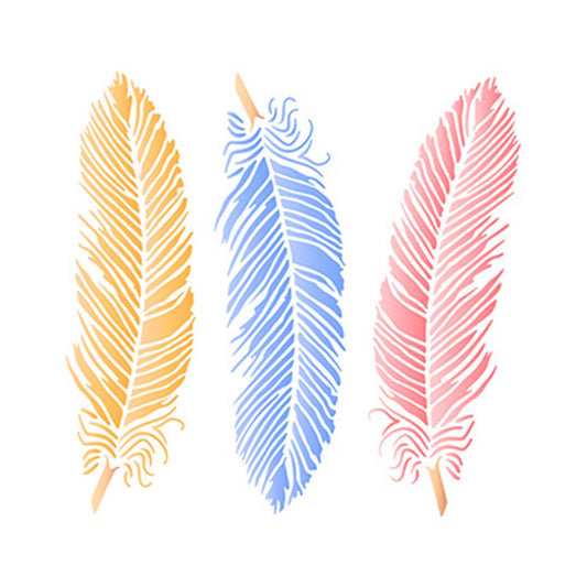 STM-661 – Stencil Litoarte – Penas