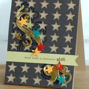 TX006 - Textura - Fundo Cartão Decorativo Estrelas - Metal Die Cut