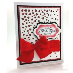 TX023 - Textura - Fundo Cartão Decorativo Coração - Metal Die Cut