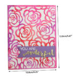 TX024 - Textura - Fundo Cartão Decorativo Rosas - Metal Die Cut