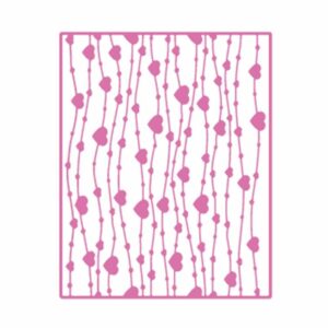 TX035 - Textura - Fundo Cartão Decorativo Coração - Metal Die Cut