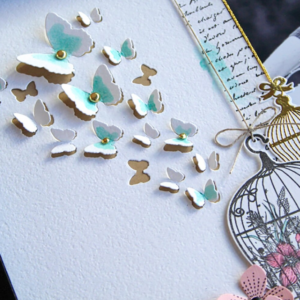 ANB013 - Borboletas 3D Decorativas Cartão/Convite - Metal Die Cut