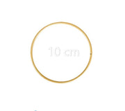 Aros Anéis de metal revestido a Branco / Dourado – 25 | 20 | 15 | 10 cm Caça Sonhos