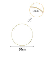 Aros Anéis de metal revestido a Branco / Dourado – 25 | 20 | 15 | 10 cm Caça Sonhos