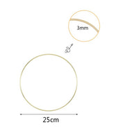 Aros Anéis de metal revestido a Branco / Dourado – 25 | 20 | 15 | 10 cm Caça Sonhos