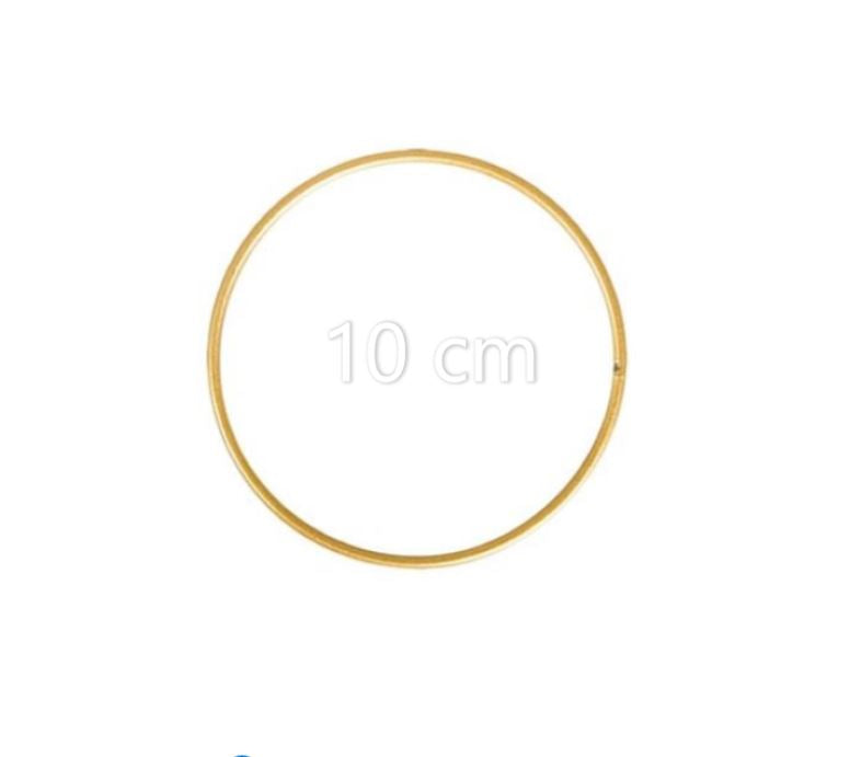 Aros Anéis de metal revestido a Branco / Dourado – 30 | 25 | 20 | 15 | 10 cm Caça Sonhos