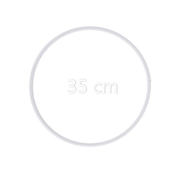 Aros Anéis de metal revestido a Branco – 60 | 50 | 45 | 40 | 35 cm Caça Sonhos