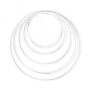 Aros Anéis de metal revestido a Branco – 45 | 40 | 30 | 15 | 10 cm Caça Sonhos