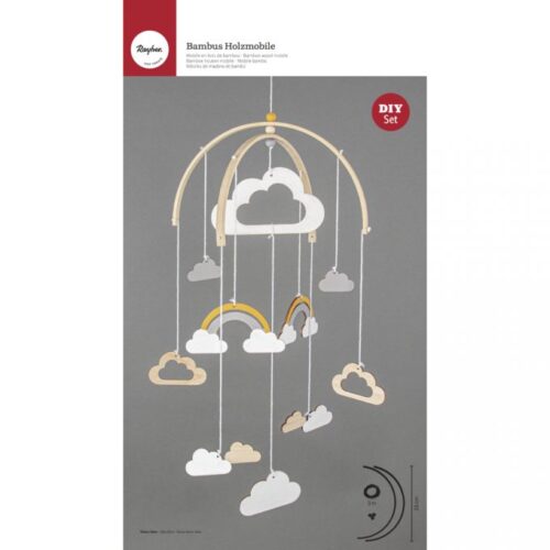 Móbil de madeira de bambu, 2 arcos de 25 cm RAYHER 63071000