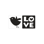 RAYHER 34306000- Carimbo para Sabonetes Gesso Ceramica Etiquetas GB Love + Vogel