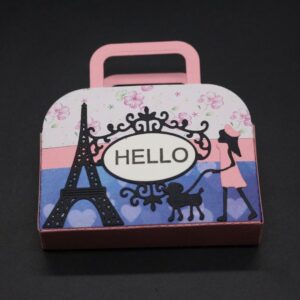 CX074 - Caixa Maleta Paris Menina - Metal Die Cut