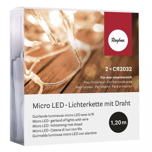 Micro LED-guirlanda de luzes com fio 120 cm, 10 luzesRAYHER