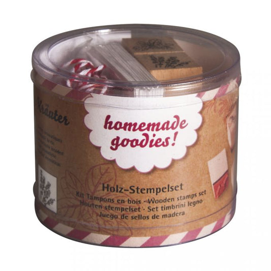 Mini conjunto de carimbos de madeira - ervas aromáticas Rayher 68064000