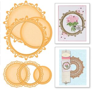 OR016 - Set Ornamentos Circulares 4 Pc- Metal Die Cut