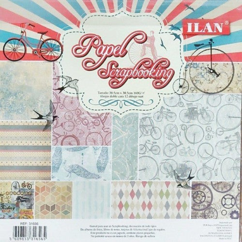 Conjunto de scrapbooking Paper Ilan 12 fls 15 x 15