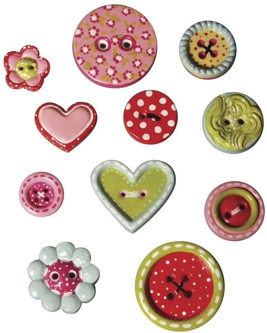 rayher 36021000 Molde 11 Projeto Botões, motivos, aprox. 3-6cm