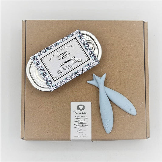 Kit Sardinha em Lata - Gesso - Pó de Cerâmica Colorido - MARTA CRAFT