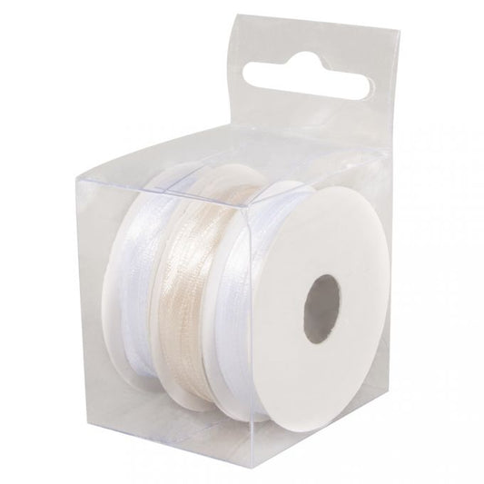 FITA012 – Set Fita de Cetim - Branco